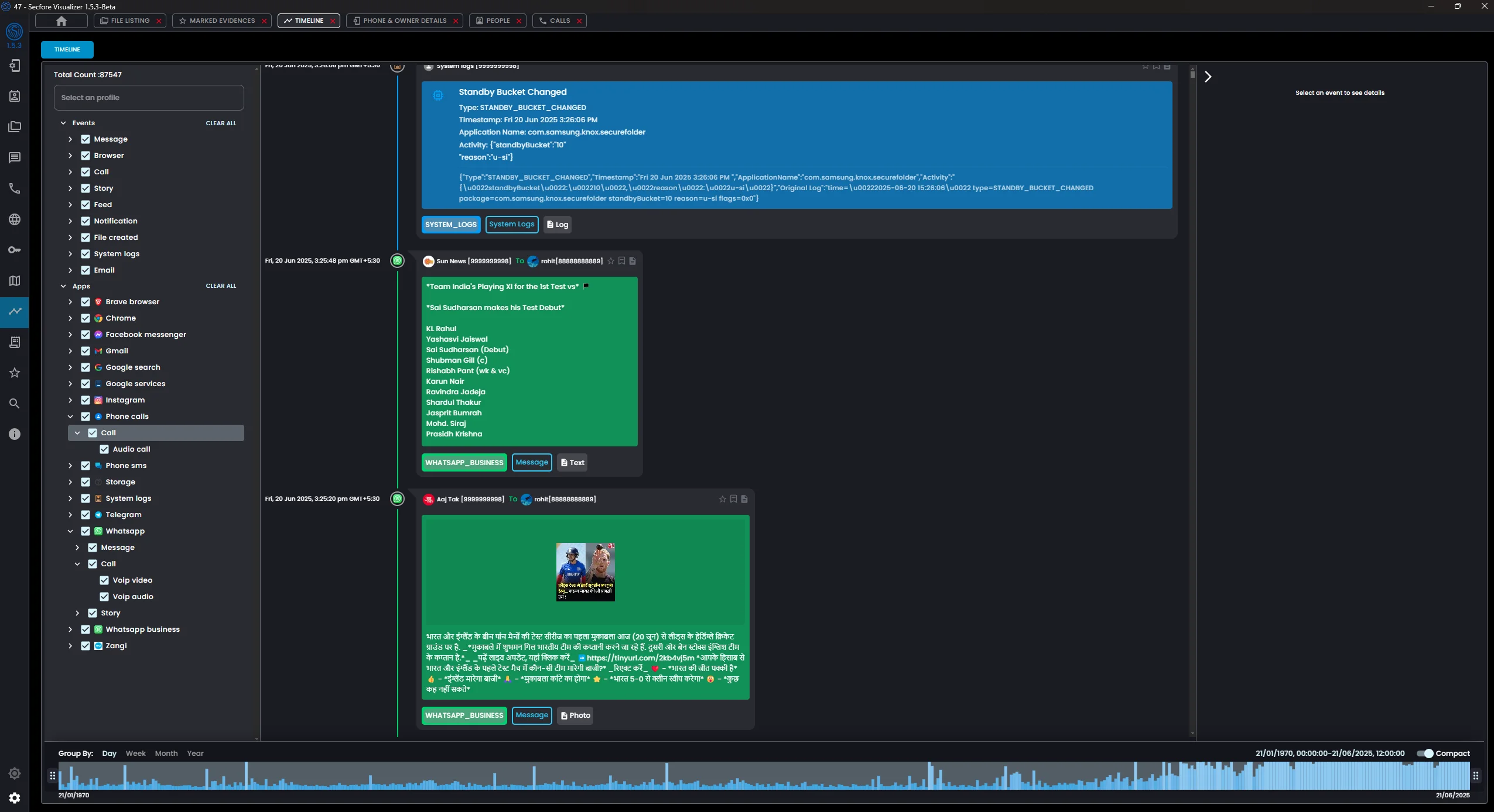 Secfore Timeline Analysis